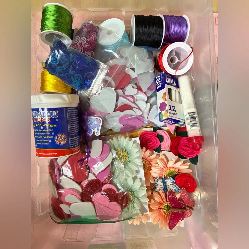 Scrapbook Supplies or Crafting Supply Bundle for Fun Kids Projects or Journaling